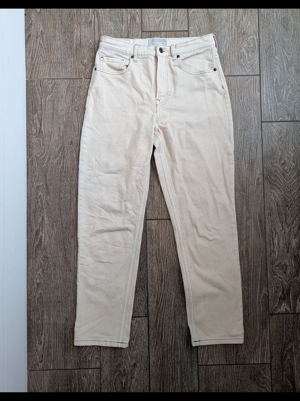 Everlane Cheeky Jean Size 28 Ecru Ivory Cream Denim